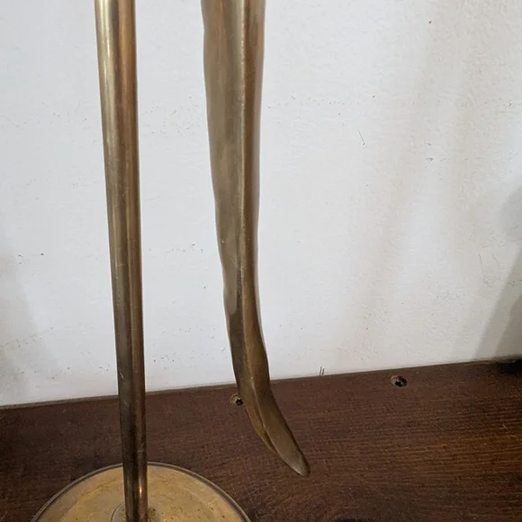 Vintage Decorative Brass Parrot Tall Perch Base Sculpture Hollywood Regency MCM - Picture 9 of 16